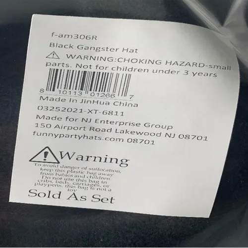Vista 8 de Funny Party Hats - Sombreros negros de Gangster - Sombreros negros tipo Fedora - Sombreros de disfraz - Accesorios de disfraz
