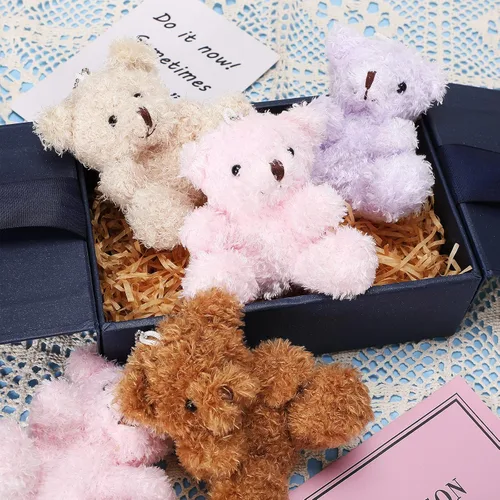 Vista 6 de Aoriher 6 piezas de mini oso de peluche de 4 pulgadas, color marrón