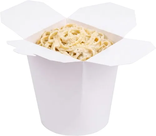 Vista 19 de Restaurantware Caja para llevar fideos de papel negro de 16 onzas, 200
