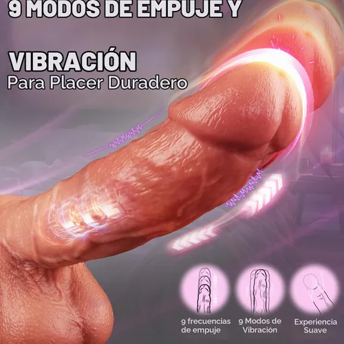 Vista 2 de Consolador de empuje Vibrador Juguetes sexuales
