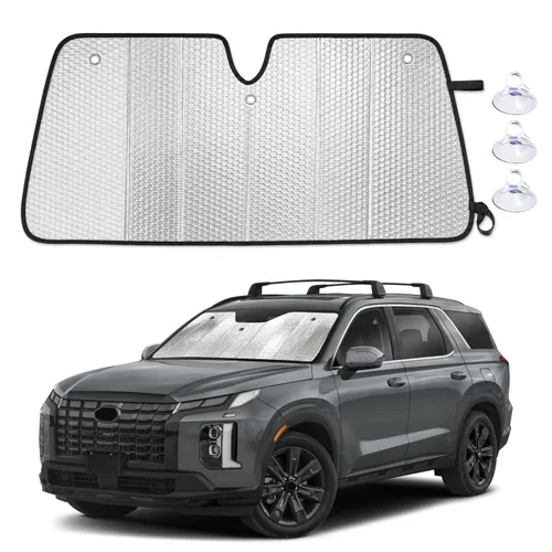Vista 57 de EcoNour Parasol plegable para parabrisas de Mazda 3 2014-2016 2017 2018, parasol para ventana delantera de automóvil, protección UV, bloqueador