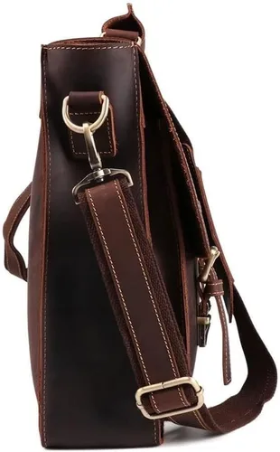 Vista 5 de Ztimi Men's Handbag Leather Tote Shoulder Bag Leather Briefcase