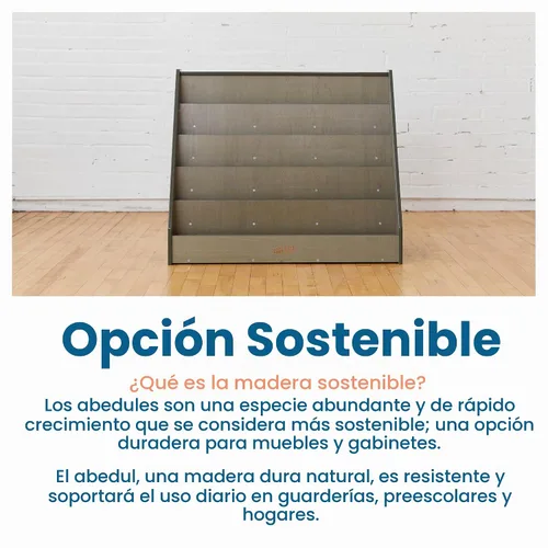 Vista 8 de ECR4Kids Expositor de libros de una sola cara, estantería para aula, color gris lavado Gris (Grey Wash)