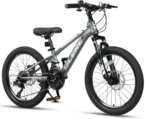 Vista 11 de Glerc Bicicleta de montaña para niños de 20, 24 y 26 pulgadas, bicicleta de montaña para niños y niñas a partir de 6 años, bicicleta Skyline de 21