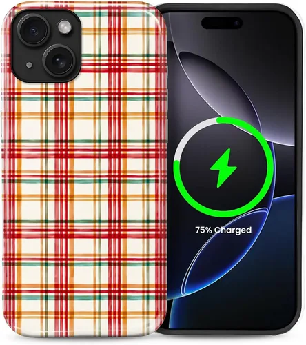 Vista 90 de Funda Compatible con iPhone 13/14 [Compatible con MagSafe] Protección de Doble Capa de Cáscara Dura Híbrida, Funda Magnética Protectora a Prueba