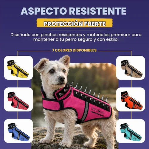 Vista 7 de CoyoteVest SpikeVest - Arnés para perro, fabricado en los Estados Unidos Rosado