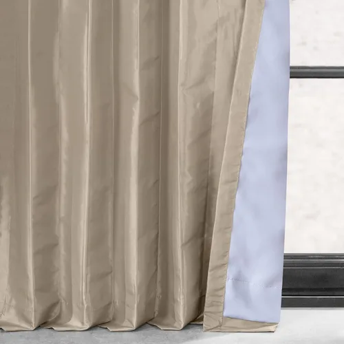 Vista 7 de HPD Half Price Drapes - Cortinas opacas para dormitorio y sala de estar - Cortina opaca de tafetán de seda sintética 127 x 213 cm (1 panel)