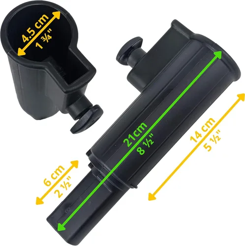 Vista 3 de Foretra – Extensión de soporte para paraguas – Extensor se adapta a la mayoría de carritos de golf o carrito de golf Power Cart Soporte de paraguas