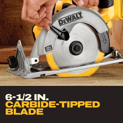 Vista 13 de DeWalt DCS391B 20 voltios Max Li-Ion Sierra circular, herramienta solo