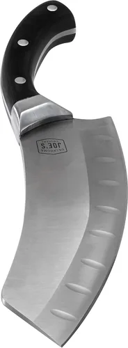 Vista 4 de Oklahoma Joe's Blacksmith Cleaver & Chef Knife con funda y guantes desechables para barbacoa, 50