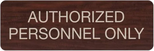 Vista 21 de SBLABELS Authorized Personnel Only - Letrero adhesivo para puerta y pared para restaurantes y pequeñas empresas, 3 x 9 pulgadas, color gris ceniza