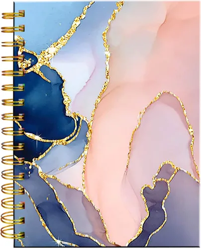 Vista 12 de Cuaderno de espiral iampanda, encuadernación fuerte de doble alambre con papel premium para mujeres y niñas, lindo cuaderno/diario de 60 hojas A5