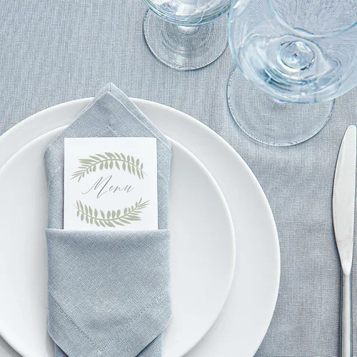 Vista 3 de Tarjetas de menú de boda blancas gruesas de 4 x 9 pulgadas – 100 tarjetas de menú de postre imprimibles, 100 libras (276 GSM) – Papel de programa