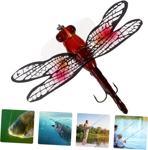 Vista 5 de VANZACK 3 unids Señuelo Libélula Pesca Anzuelos de Pesca Equipo Equipo de Pesca Bass Equipo de Pesca Bass Señuelos de Pesca Agua Salada Señuelos