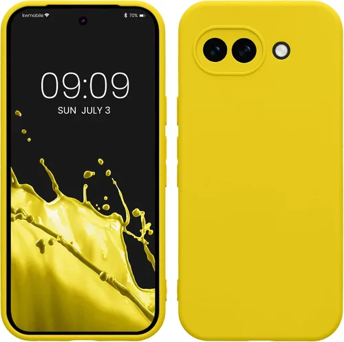 Vista 246 de kwmobile Funda compatible con Google Pixel 9 - Funda protectora delgada de TPU para teléfono - Acabado mate suave - Piedra antigua