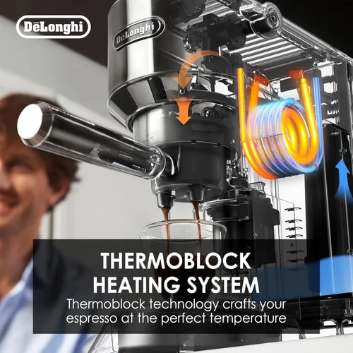 Vista 2 de De'Longhi EC685M Dedica Deluxe - Máquina automática de café expreso, 35 onzas, 1, metálico