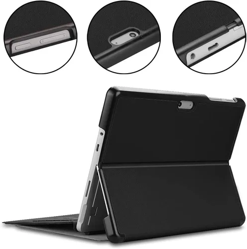 Vista 6 de Gylint Funda para Surface Go 4 2023 /Go 3 2021 /Go 2 2020 /Surface Go 2018, funda inteligente de piel delgada con soporte para lápiz para Microsoft