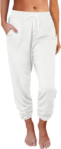 Vista 22 de AUTOMET Pantalones deportivos de cintura alta para mujer con bolsillos Negro