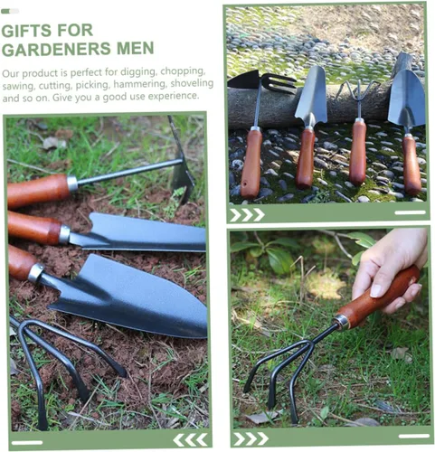 Vista 9 de 1Set Garden Tool Durable Handheld Shovels for Digging Troweling Raking for Home Gardening Camping and Outdoor Activities
