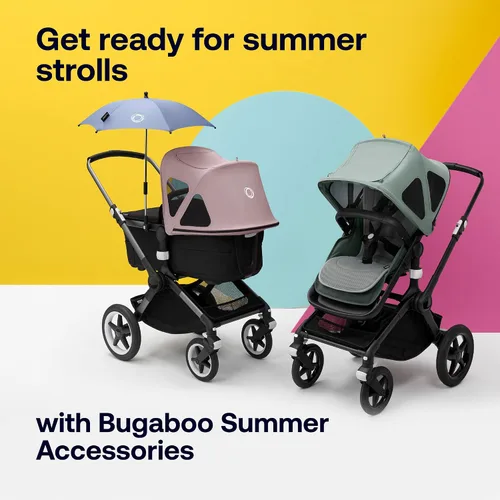 Vista 7 de Bugaboo Toldo Breezy con paneles de ventilación y mosquitera integrada, compatible con cochecitos Fox, Cangaroo, Cameleon 3 y Lynx, tela UPF 50+