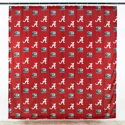 Vista 2 de Everything Comfy Alabama Tide - Cortina de ducha brillante y colorida, 70 x 72 pulgadas