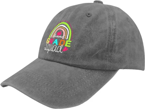 Vista 2 de Sun hat Womens Rainbow That Reads Second Grade Squads Hiking hat Women Hunting hat Gifts for Son Baseball Cap