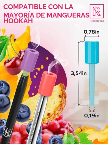 Vista 5 de Candy Hookah Tips – 12 piezas que brillan en la oscuridad Jolly Tips – Puntas de cachimba envueltas individualmente accesorios de chupeta – 12