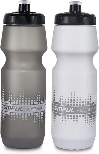 Vista 15 de GEMFUL Botella de agua para bicicleta de 24 onzas, paquete de 2 botellas de agua para ciclismo, sin BPA, con tapa a prueba de fugas, se adapta a