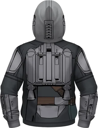 Vista 8 de STAR WARS Sudadera con capucha para disfraz de Mandalorian