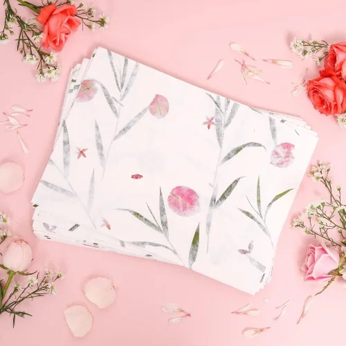 Vista 8 de Hojas de papel de morera gruesas A4 hechas a mano, pintura, escritura, papel decorativo, papel para hacer tarjetas, manualidades, 20 piezas