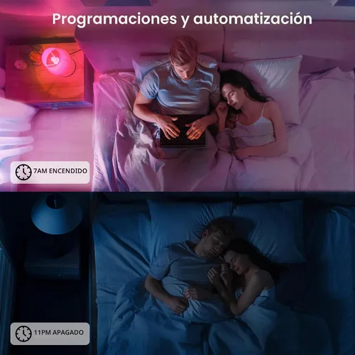 Vista 8 de Geeni Bombilla inteligente Prisma Plus, 800 lúmenes que cambian de color, 1 paquete Blanco sintonizable, funciona con Alexa y Google Home, control