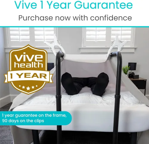 Vista 9 de Vive - Levantador de manta para pies de 26 a 34 pulgadas, protector de pie de cama ajustable - Cama Cradle for Feet - Lift Bar for Sheet Support