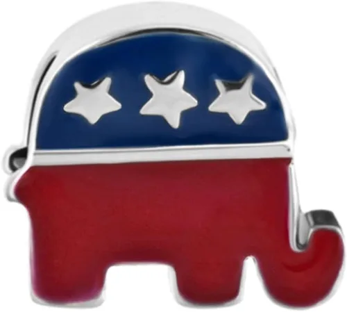 Vista 3 de Animal Charm USA Party Strong and Dignified Republicano Elephant Bead for Bracelet