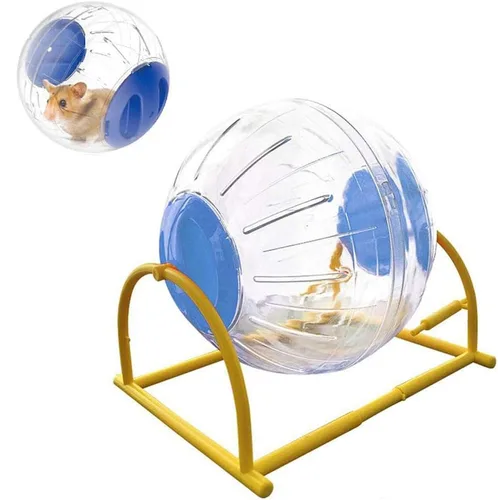 Vista 5 de Pelota de ejercicio de hámster silenciosa Bola de hámster transparente para ratas enanas, relieve del aburrimiento y aumenta la actividad
