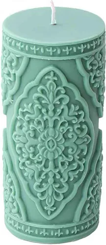 Vista 13 de Grainrain Molde de vela de silicona 3D con diseño de cráneo y rosa, molde de vela pilar decorado, moldes de silicona hechos a mano para hacer velas