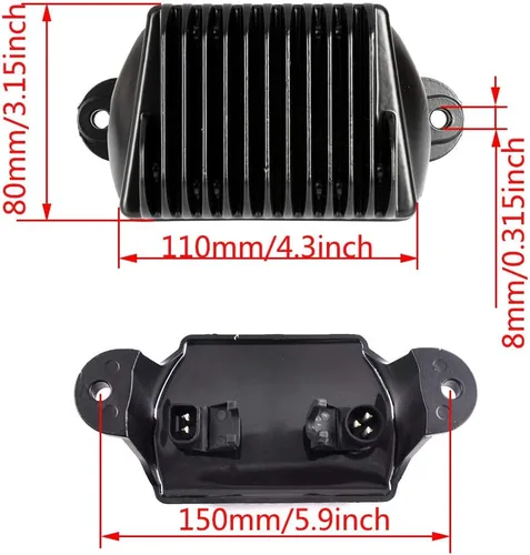 Vista 6 de Regulador de voltaje rectificador 74505-09 para modelos Touring 2009-2015 Electra Road Street Glide King Ultra Class 74505-09A 7450509 7450509A por