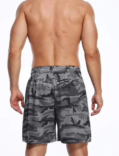 Vista 6 de NELEUS Pantalones cortos de correr para hombre de 7 pulgadas con bolsillos