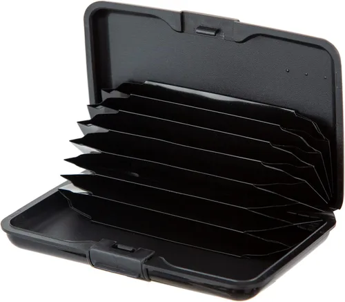 Vista 5 de Billetera de aluminio con bloqueo RFID delgado de metal para tarjetas de crédito, S