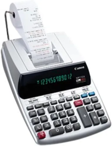Vista 6 de Canon MP11DX-2 - calculadora con impresora para escritorio con conversión de divisas, reloj y calendario