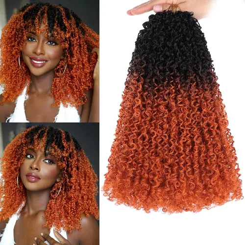 Vista 18 de COOKOO 6 pulgadas 8 paquetes Cabello de Ganchillo Pre-enrollado Yanky Twist para Mujeres Negro Natural Mini Passion Twists Pre-retorcido Cabello