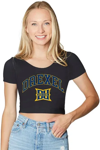 Vista 3 de Lojobands Camiseta corta ajustada para mujer, hecha en Estados Unidos, talla única
