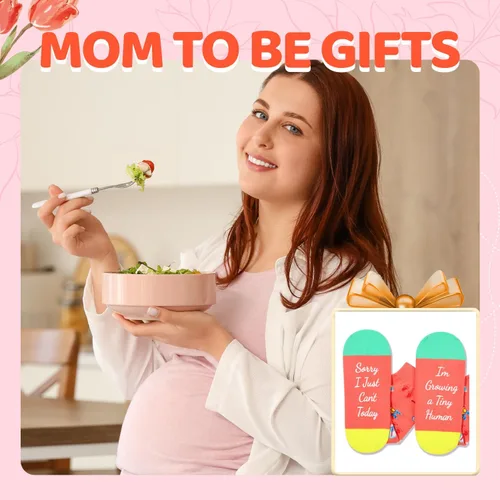 Vista 7 de HAPPYPOP Regalos para el día de la madre, regalos para madres primerizas para la nueva mamá, regalos para mujeres embarazadas, calcetines