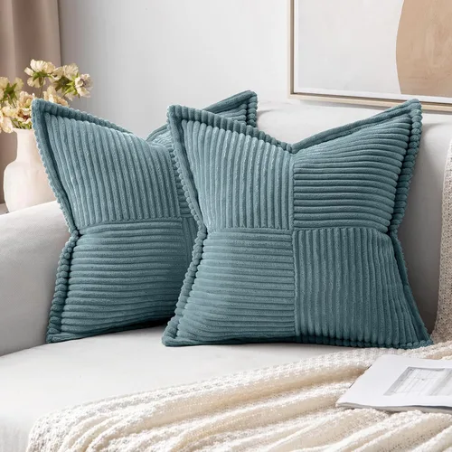 Vista 71 de MIULEE - Juego de 2 fundas de almohada beige de 12 x 12 pulgadas con entretejido, fundas de almohada a rayas bohemias supersuaves con textura