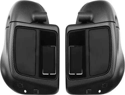 Vista 21 de Carenados para motocicletas para Harley, SLMOTO Carenado inferior ventilado negro vívido para piernas con altavoces de 6.5" y rejillas para Harley