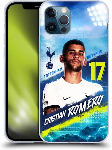 Vista 39 de Head Case Designs Officially Licensed Tottenham Hotspur F.C. Cristian Romero 2023/24 First Team Gel Case [Military Grade] Compatible with Apple