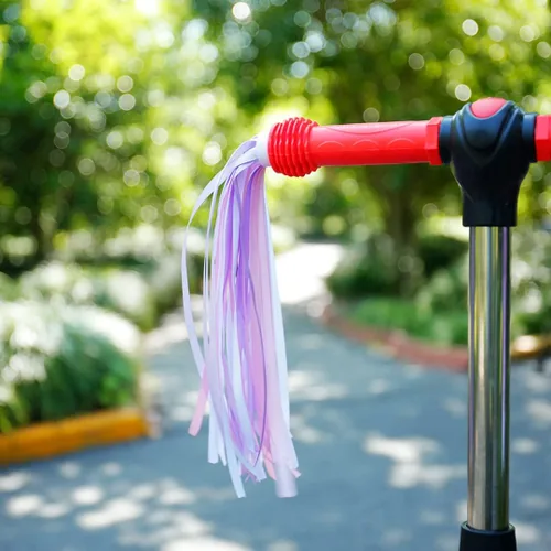 Vista 6 de Bike Wheel Spokes Beads + Kid Bike Bell + Kids Bike Streamers, Spoke Plastic Clip Round Decor Beads, Flower Bicycle Bell, Colorful Bike Handlebar