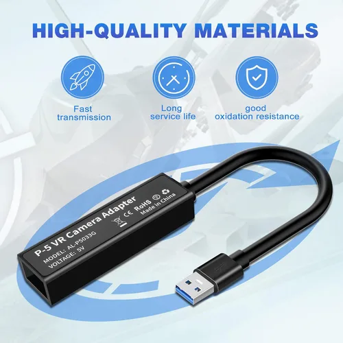Vista 4 de Adaptador de cámara PS4 para PSVRPS5, cable convertidor PS VR compatible con consola Playstation 5, accesorios USB3.0 VR Games (pequeño)