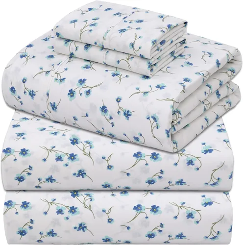 Vista 47 de ZOYER Sábanas de 100 % algodón percal tamaño individual, refrescantes y transpirables, duraderas, con una sensación nítida, suave y cómoda, bolsillo
