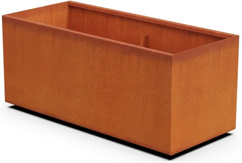 Vista 12 de Plantercraft Corten - Maceta rectangular de acero rústico para jardín, 40 pulgadas de largo, 16 pulgadas de ancho y 20 pulgadas de alto, resistente