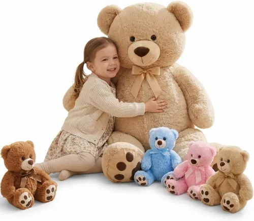 Vista 10 de MaoGoLan Oso de Peluche Teddy Gigante, Animal de Peluche Grande de Tamaño Real, 5 Pies, Suave y Esponjoso Gran Regalo de Oso Teddy para Baby Shower